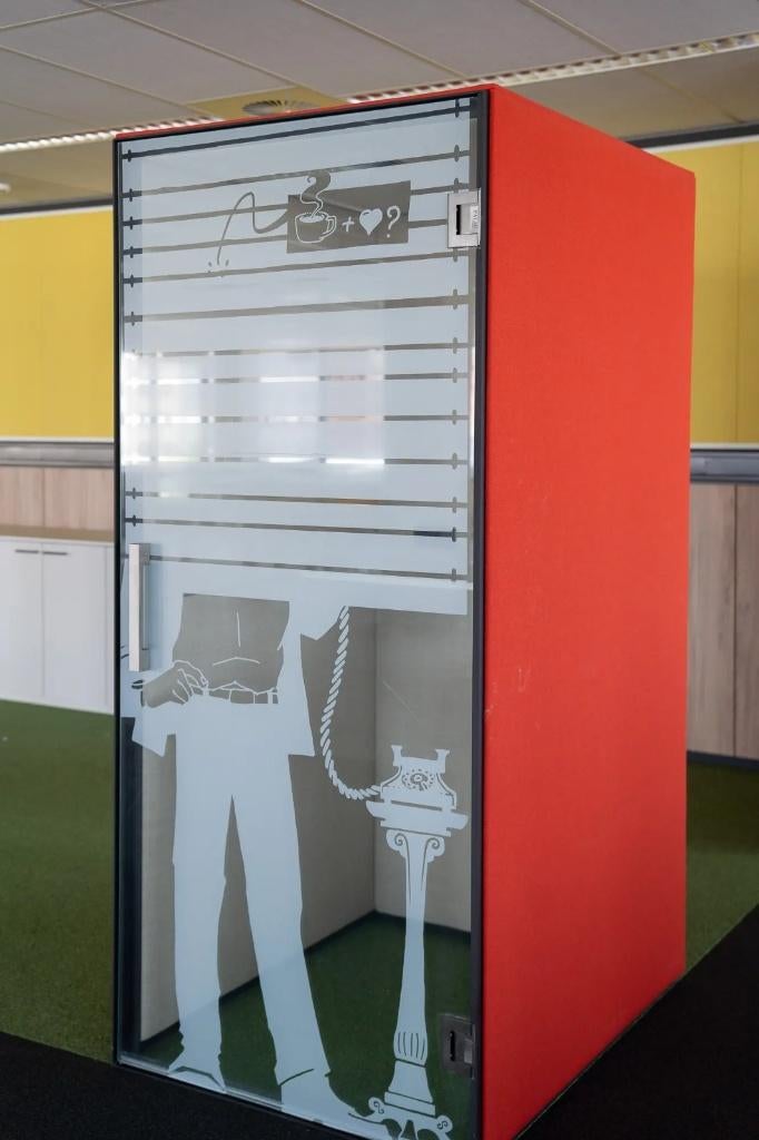 Individuele rode akoestische cabine - Palau Phonebooth, Vergader- of Presentatieruimte, Verzenden, Gebruikt, Bureau