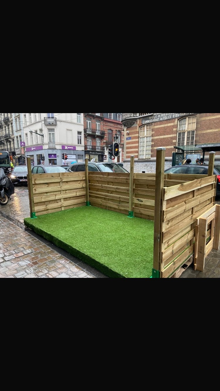 4 houten panelen, Tuin en Terras, Ophalen, Zo goed als nieuw