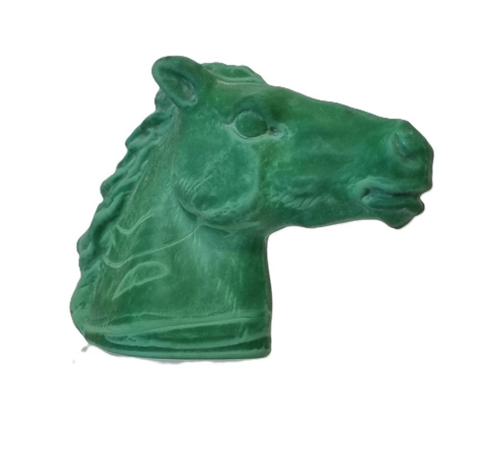 Cheval en verre malachite., Enlèvement ou Envoi