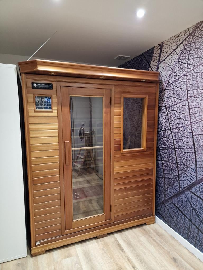 Infrarood sauna 2-3 personen, Sport en Fitness, Sauna, Ophalen, Zo goed als nieuw, Infrarood, Complete sauna
