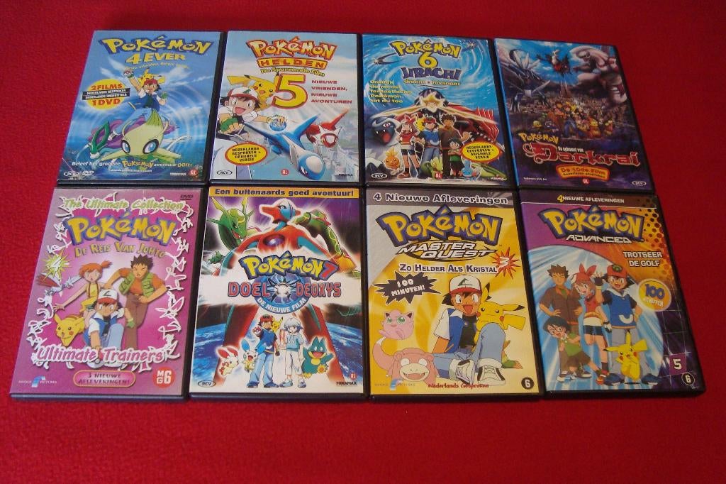 8 pokémon dvd's, Cd's en Dvd's, Ophalen of Verzenden, Tekenfilm