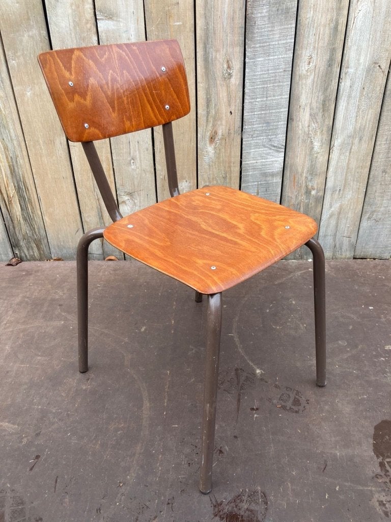 Tubax Pagwood (60 en stock), Bois, Enlèvement ou Envoi, Vintage kantinestoelen, Brun