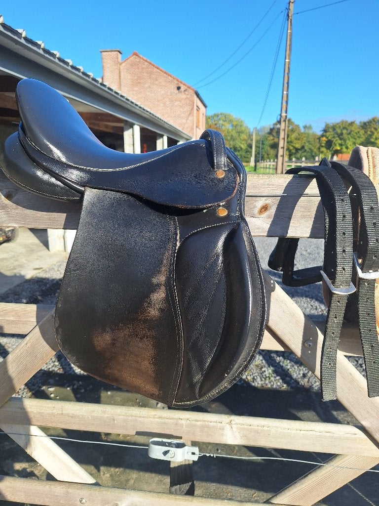 Complete set ponyzadel, Dieren en Toebehoren, XS (15.5 inch of kleiner), Gebruikt, Vlakke zit, Overige merken