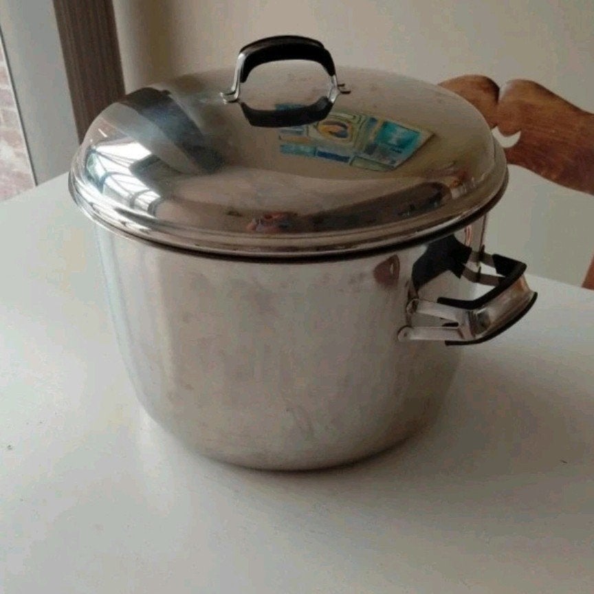 Kookpot Rvs, Inox, Gebruikt, Met deksel, Ophalen of Verzenden