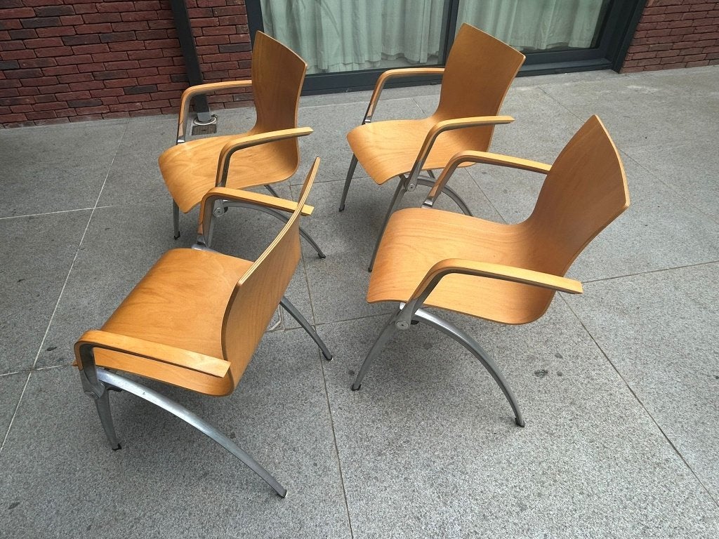 4 chaises ARTIFORT  (assez lourd), Maison & Meubles, Autres couleurs, Comme neuf, Enlèvement, Bois