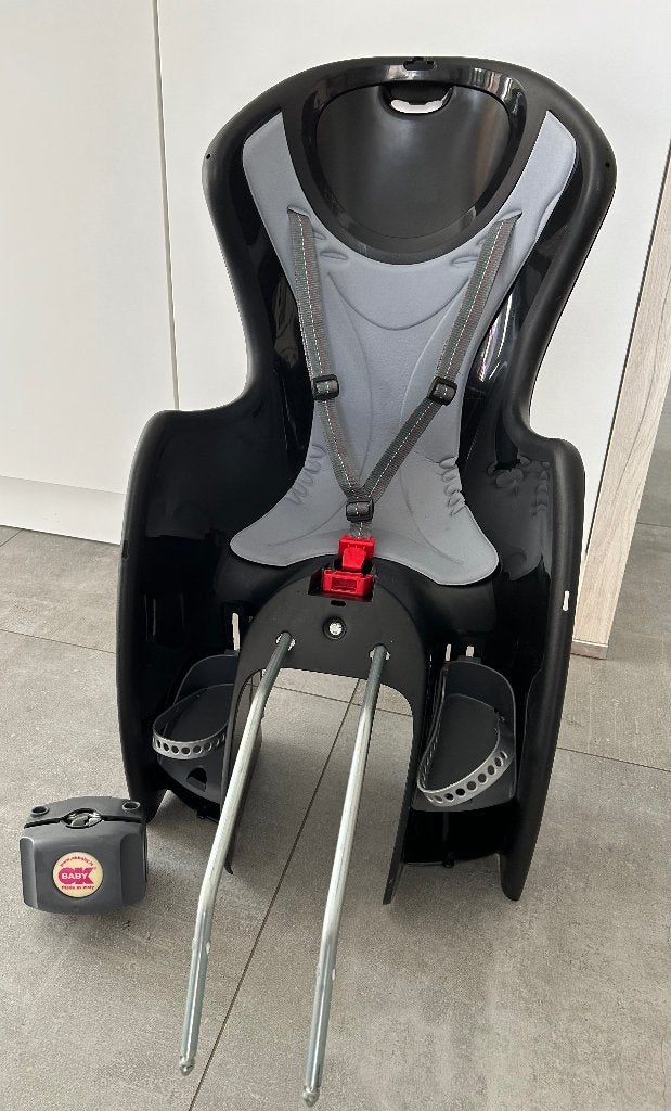 OKBABY Body Guard kinderfietsstoeltje + montagebeugel, Ophalen, Achterzitje, 9 t/m 18 kg, Zo goed als nieuw