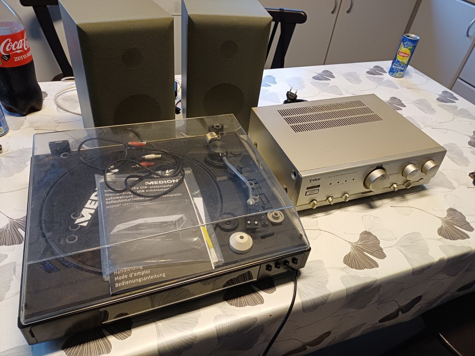 platenspeler met versterker, Audio, Tv en Foto, Ophalen, Gebruikt, Platenspeler