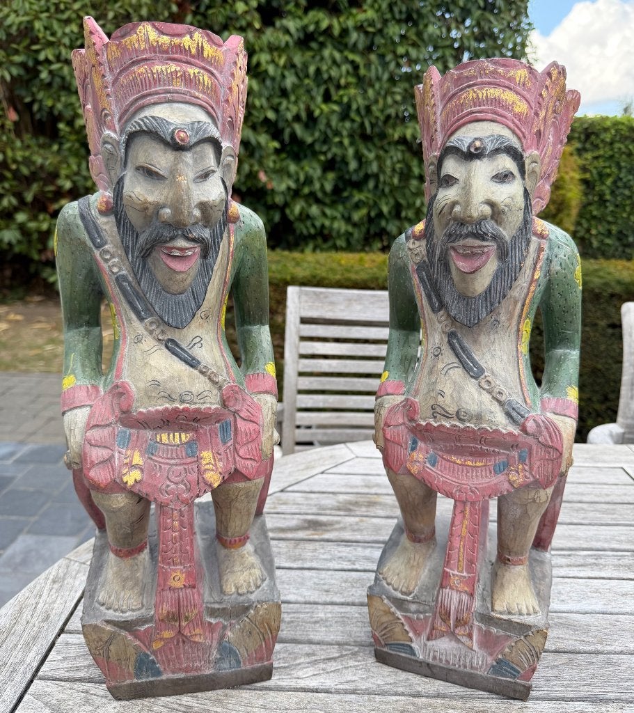 Decoratieve beelden, Antiek en Kunst, Ophalen, Hout, Beeld