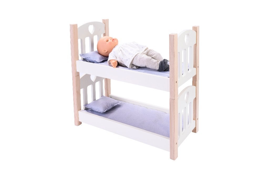Houten poppenbed stapelbed met of zonder naam, Kinderen en Baby's, Ophalen of Verzenden, Nieuw, Overige typen