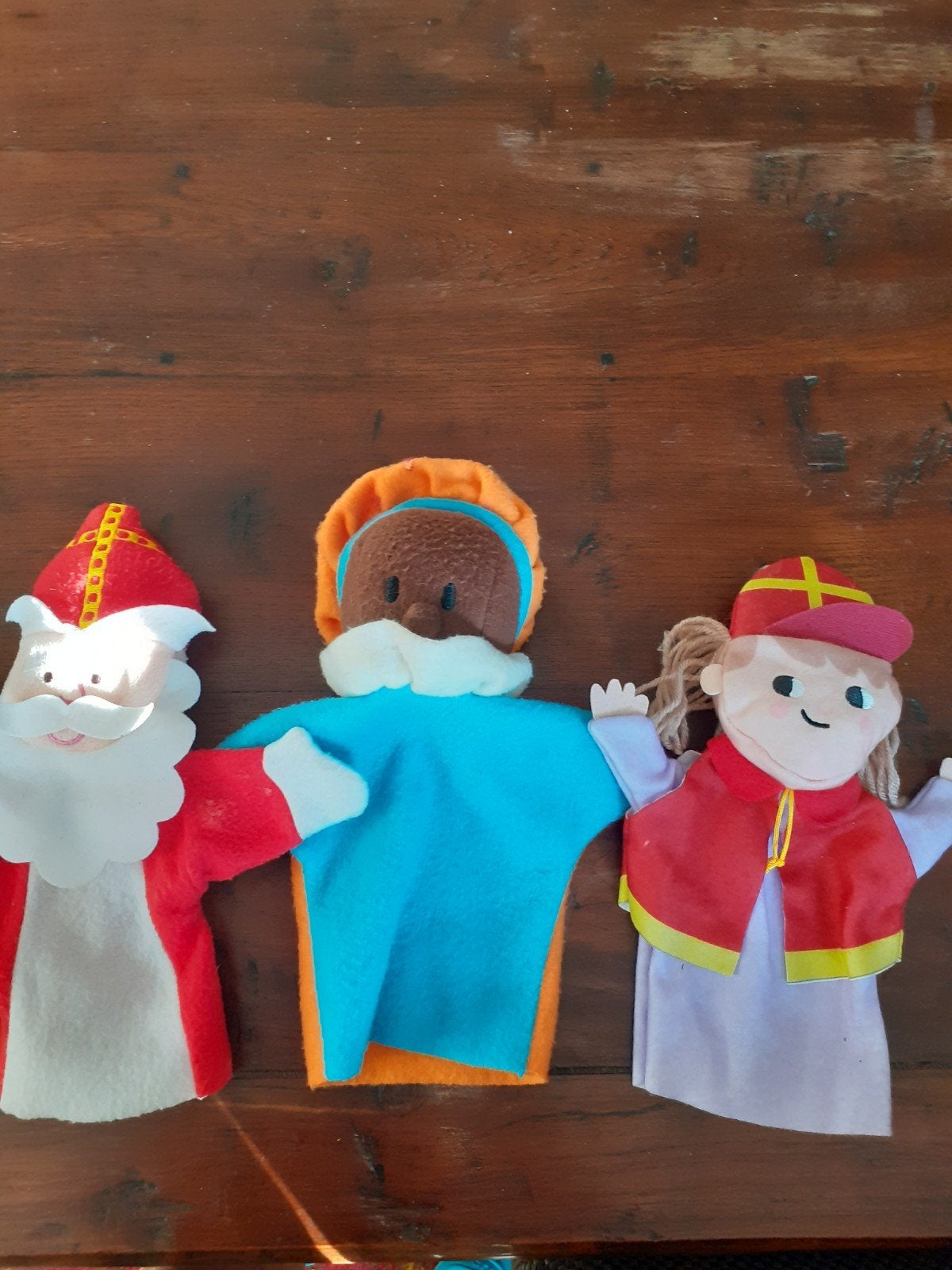 Sinten en Piet handpoppen poppenkastpoppen, Ophalen of Verzenden