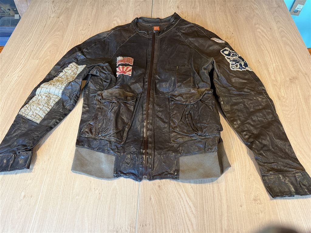 Hugo Boss Vintage Pilotenjack - USA/Japan Coast Guard Stijl, Kleding | Heren, Jassen | Winter, Ophalen of Verzenden, Zo goed als nieuw