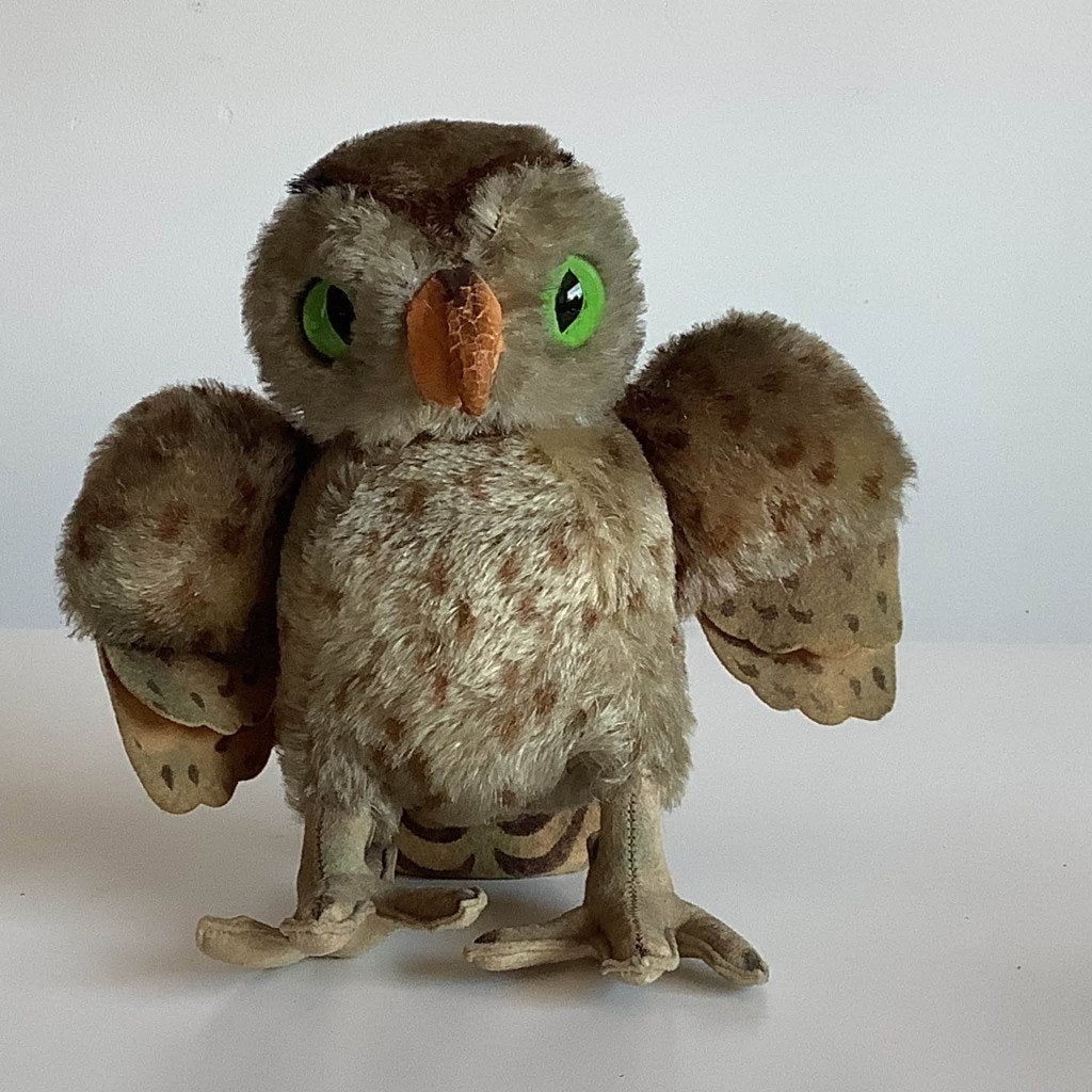 Grote vintage Steiff uil “Witty, Ophalen of Verzenden