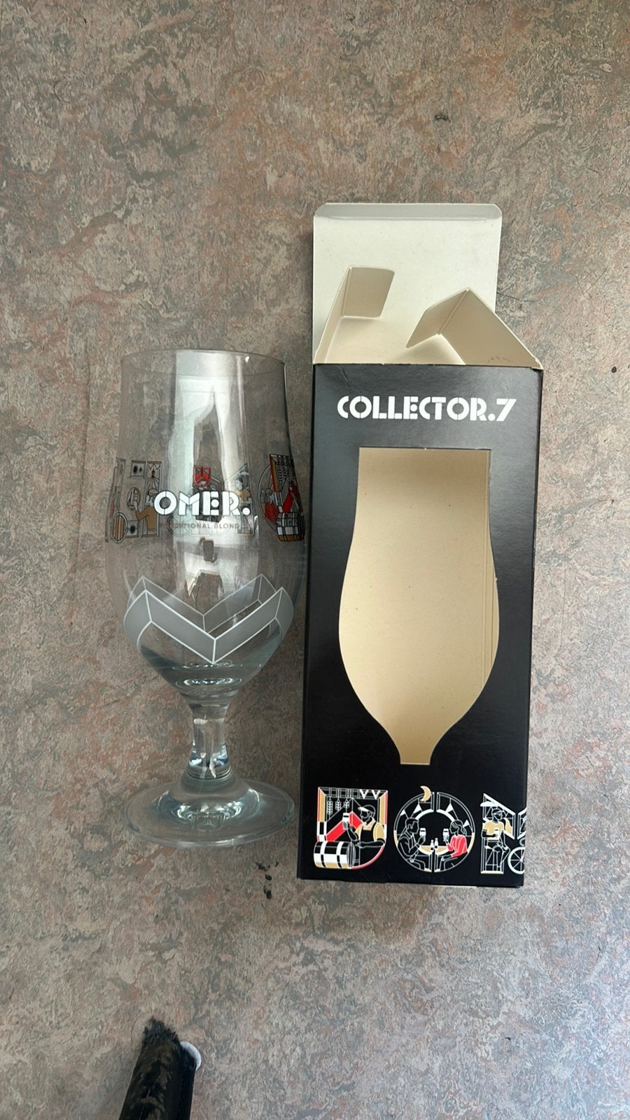 Omer bierglas collector 7. 33cl., Verzamelen, Ophalen, Zo goed als nieuw