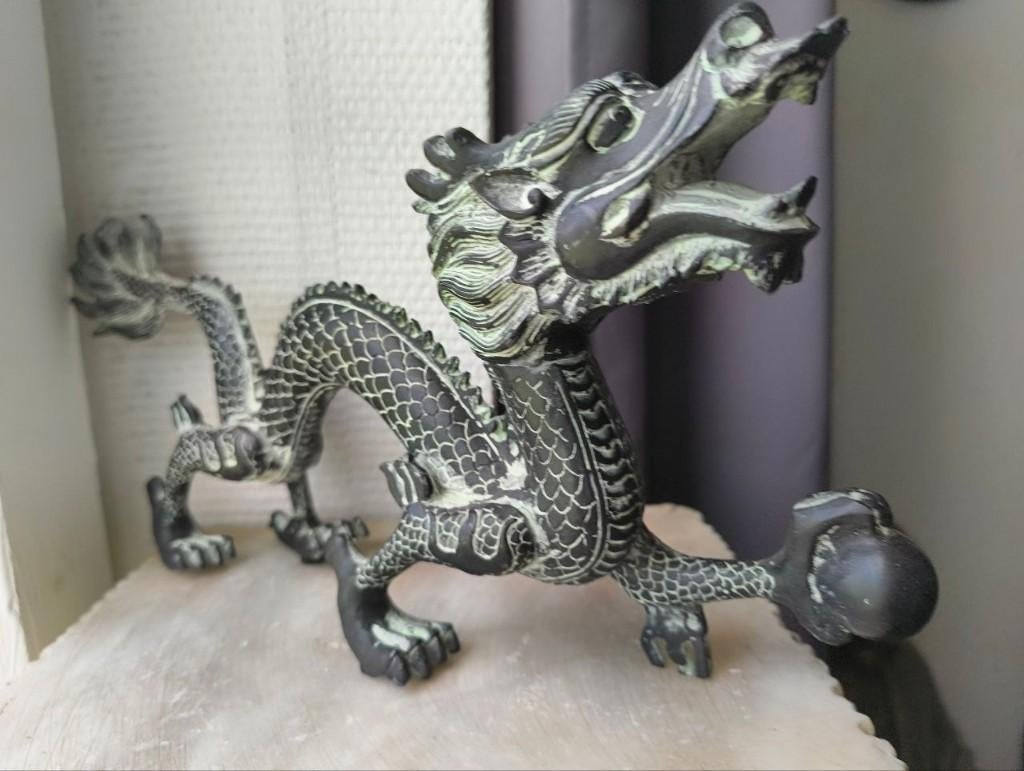 Dragon en bronze, Antiquités & Art, Enlèvement