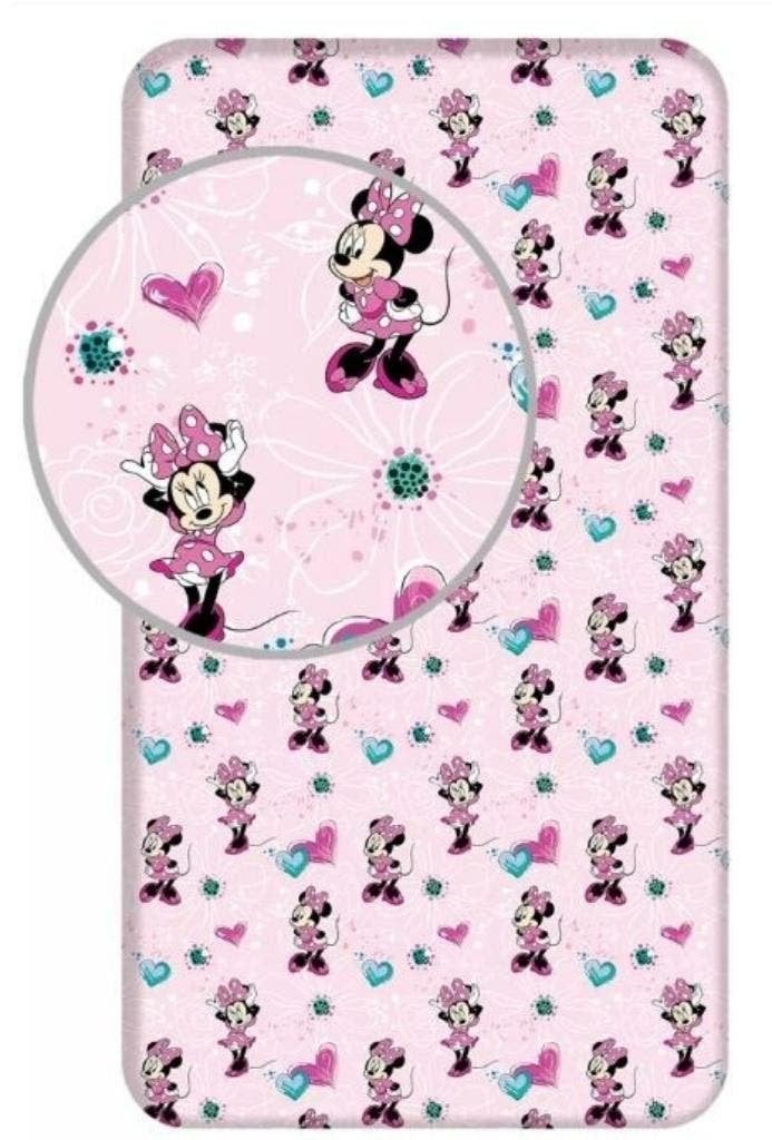 Minnie Mouse Hoeslaken 90x200 cm - Disney - Katoen, Meisje, Hoeslaken of Sloop, Nieuw, Ophalen of Verzenden