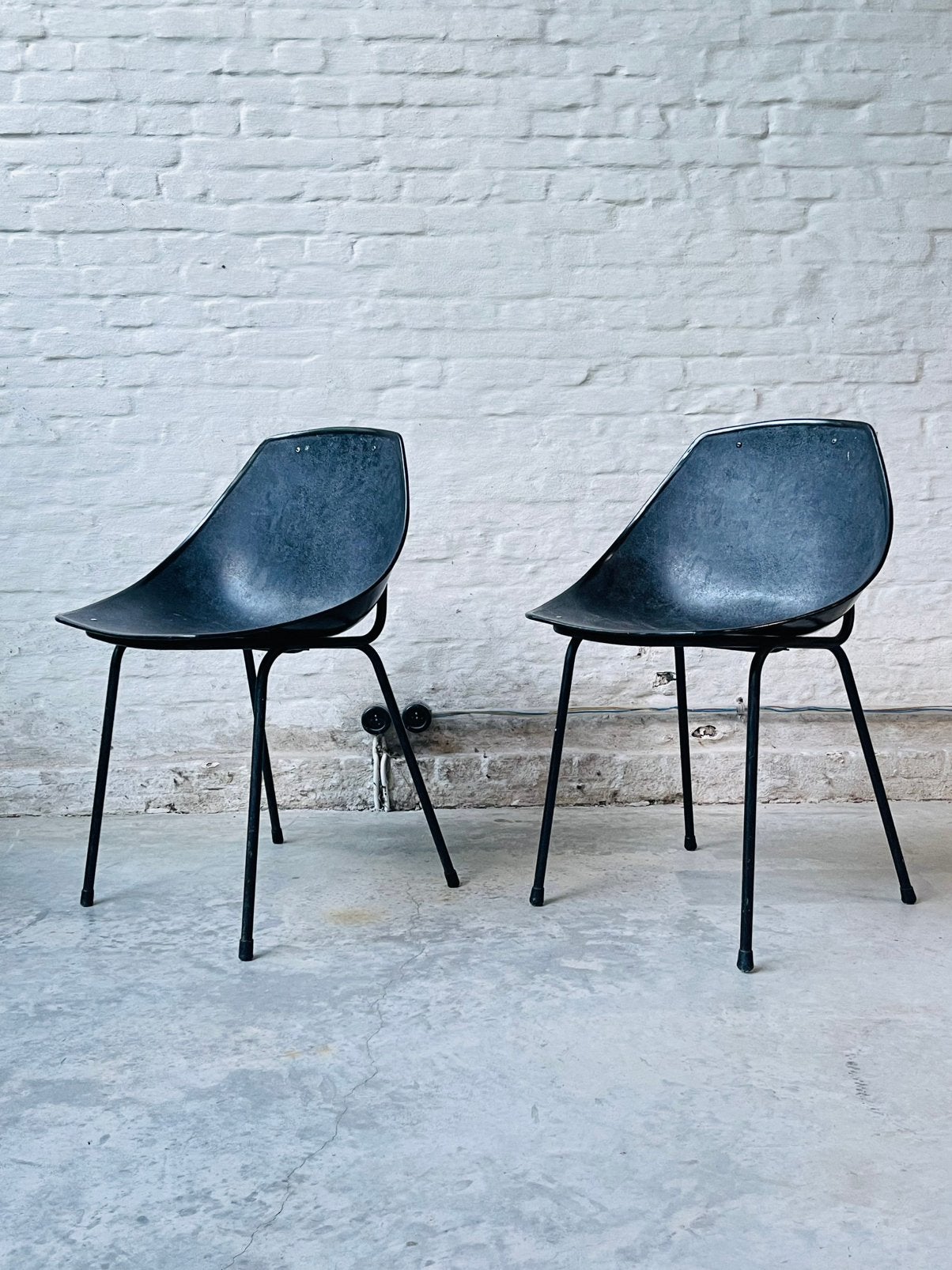 Vintage Pierre Guariche stoeltjes 4stuks, Ophalen