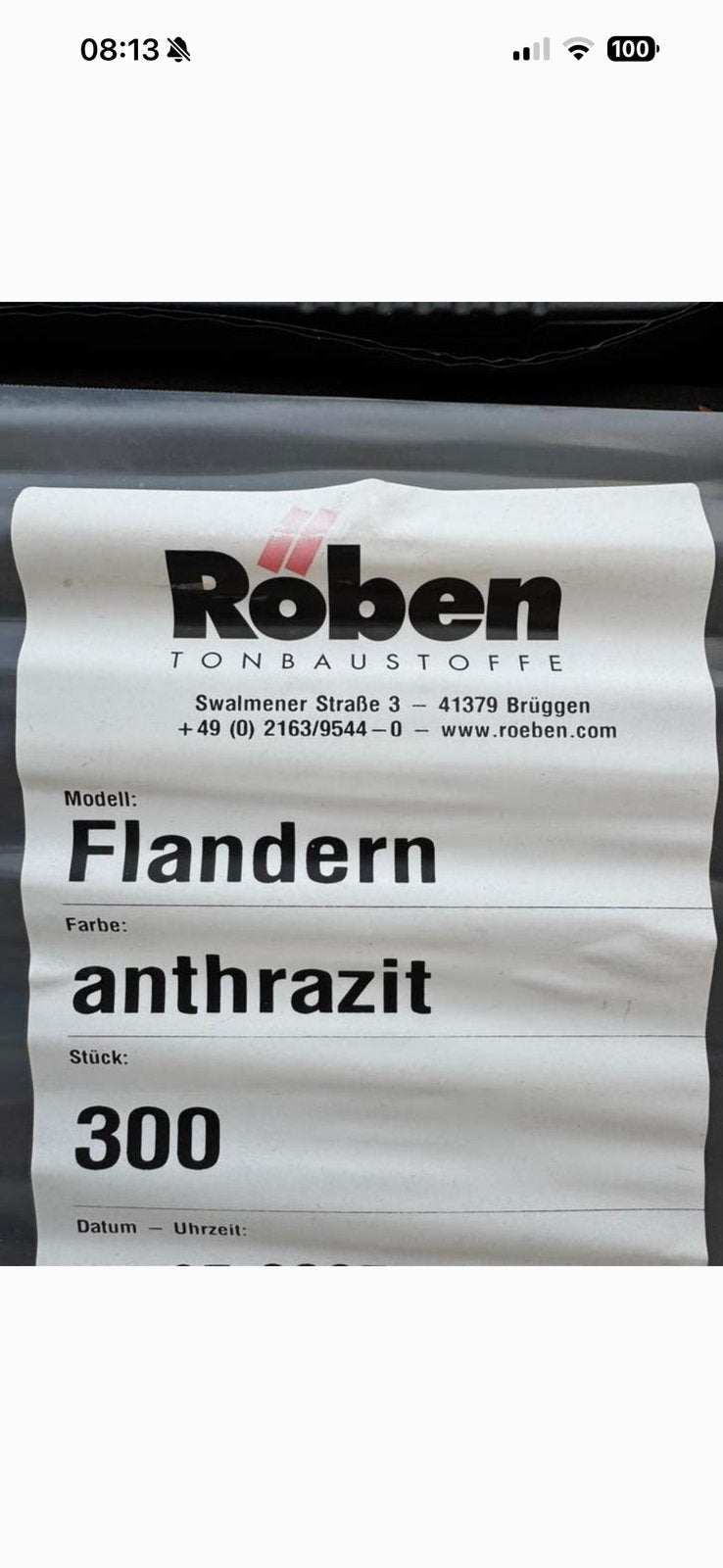 Dakpannen flandern, Ophalen