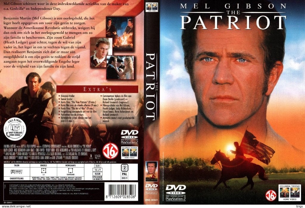 DVD The Patriot, Vanaf 16 jaar, Ophalen of Verzenden, Zo goed als nieuw, Actie