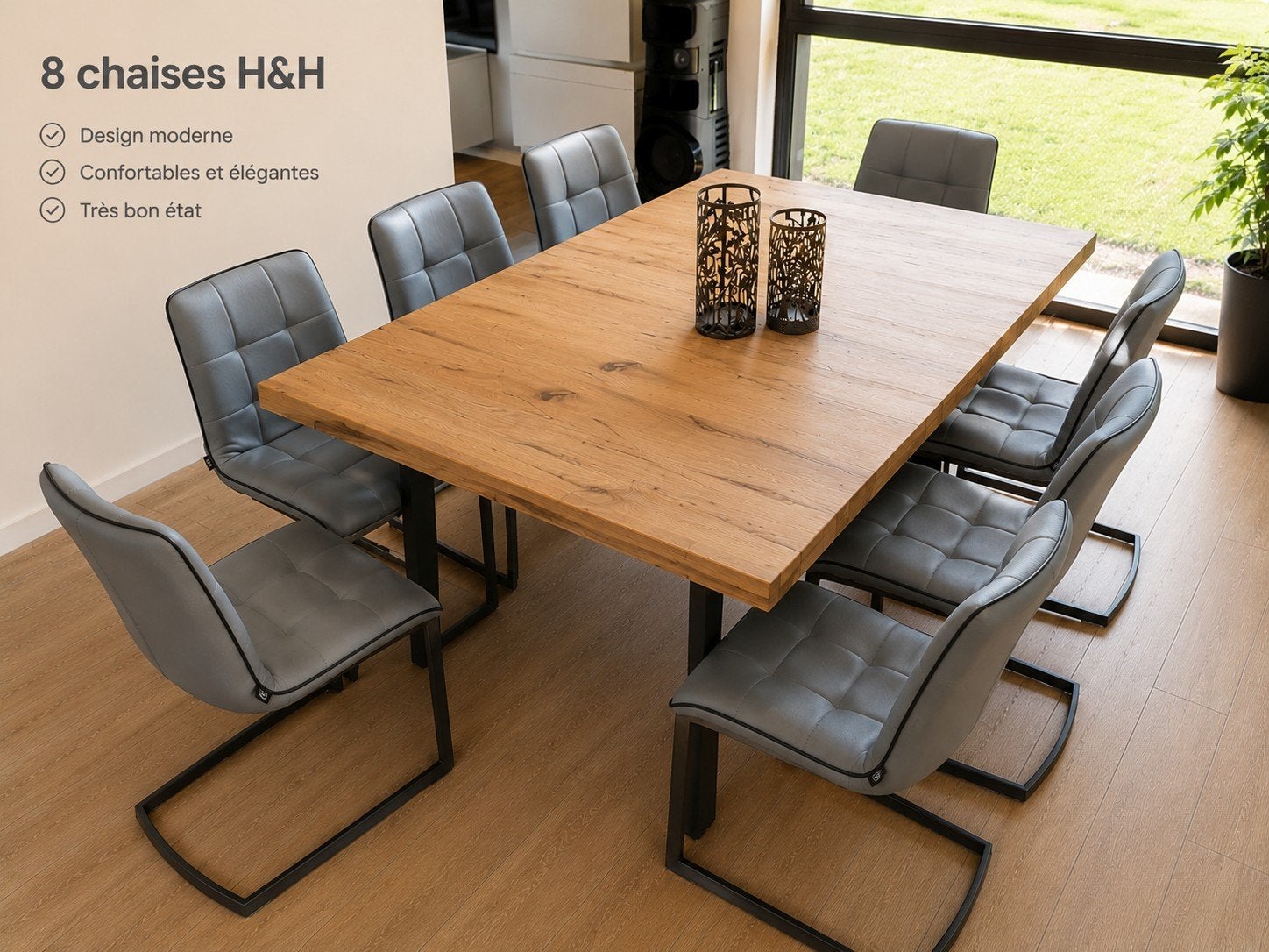 8 chaises H&H, Enlèvement, Gris