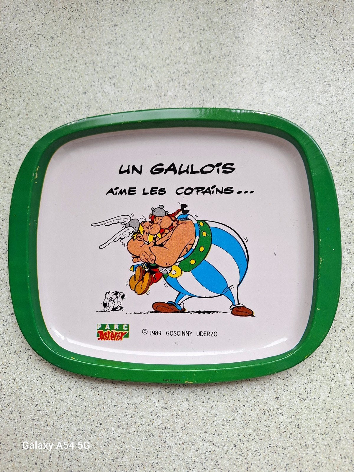 Asterix Obelix plateau Vintage, Parc Asterix 1989!, Ophalen of Verzenden