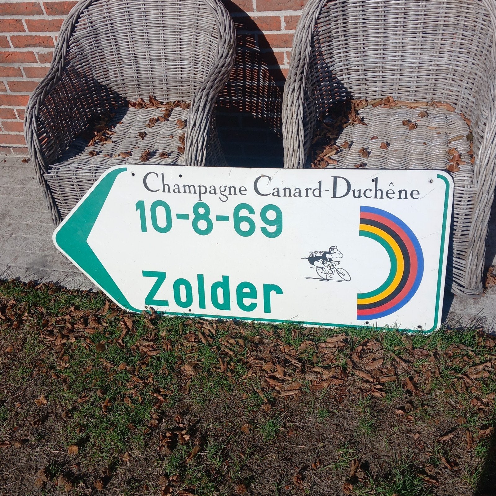 uniek reclamebord wk wielrennen zolder 1969, Sport en Fitness, Wielrennen, Ophalen