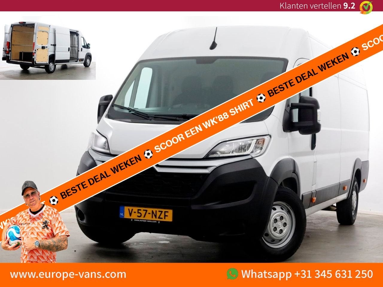 Citroën Jumper 2.2 BlueHDi 165pk L4H2 Airco/Navi/Camera 06-2, Auto's, Bestelwagens en Lichte vracht, Citroën, Wit, Onderhoudsboekje