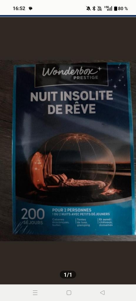 Wonderbox Nuit insolite