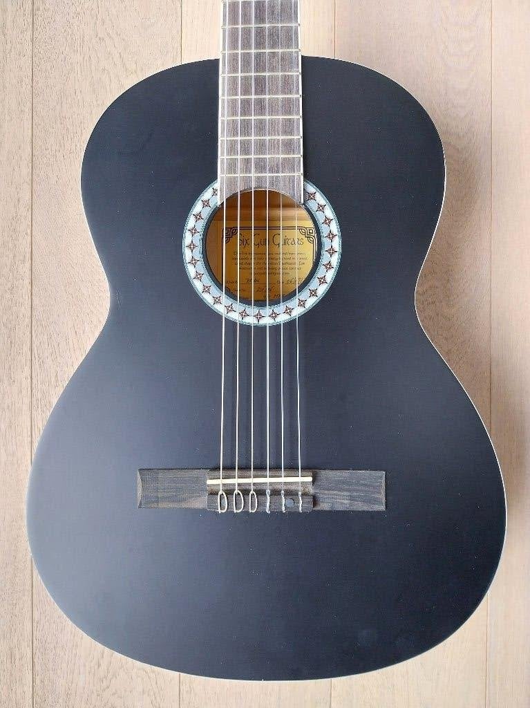 Akoestische gitaar Six Gun Guitars - Matt Black - Als nieuw!, Ophalen of Verzenden, Zo goed als nieuw, Klassieke of Spaanse gitaar