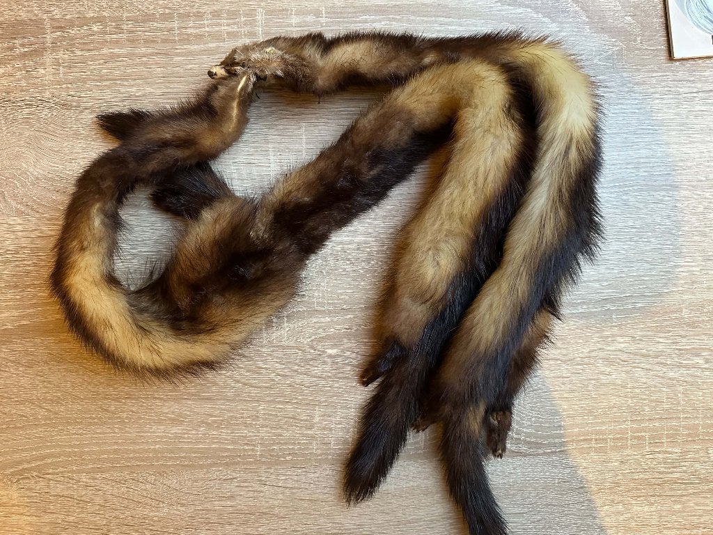 Nertssjaal echte vacht pelssjaal bruin bontjsaal, Ophalen