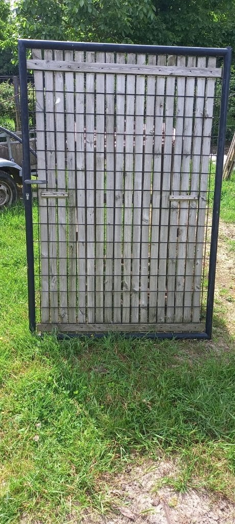 Tuinpoort, Tuin en Terras, Ophalen, Gebruikt, 100 tot 150 cm, Draaipoort