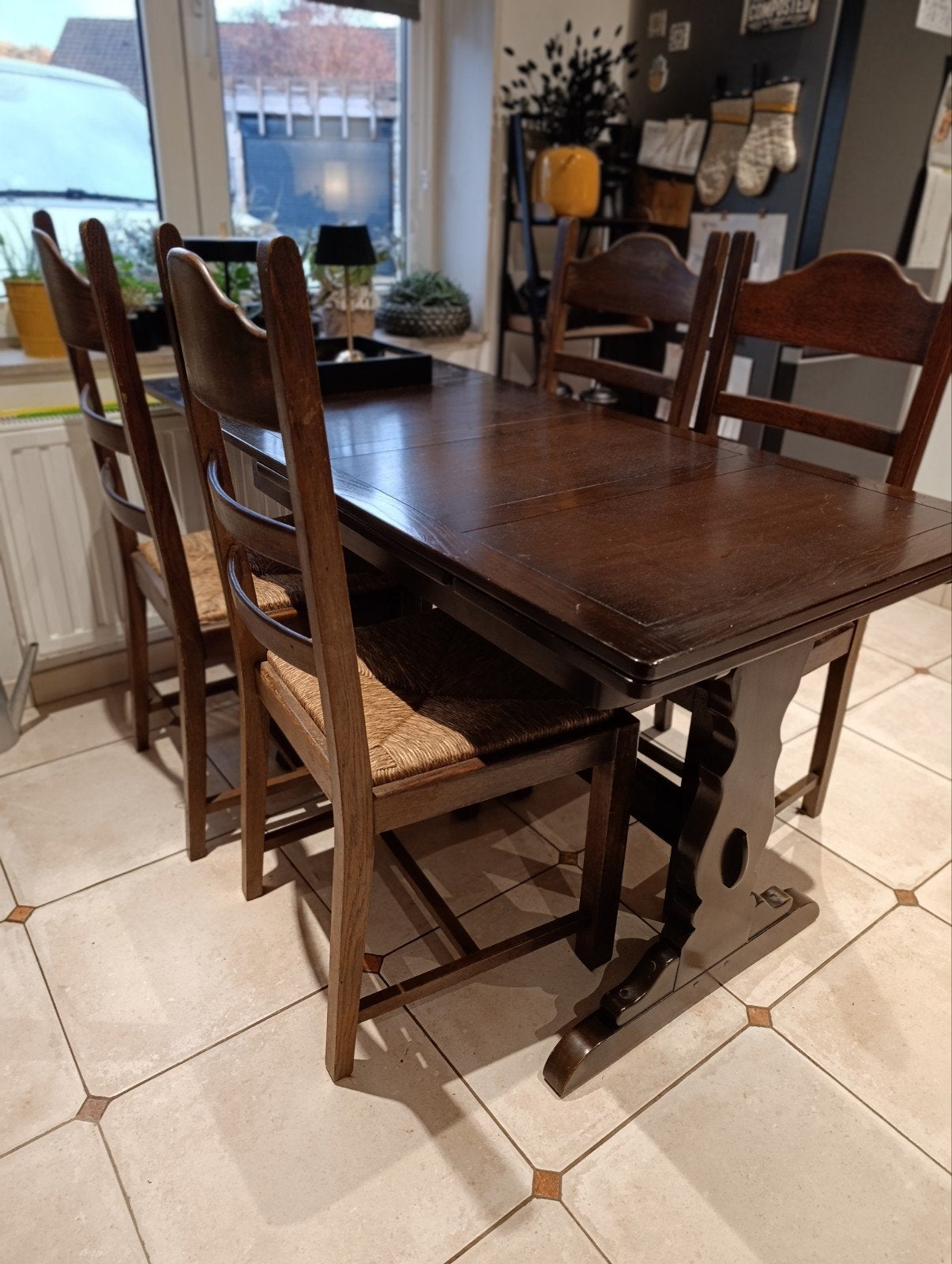 6 chaises en bois, Brun, Enlèvement, Cottage, Bois