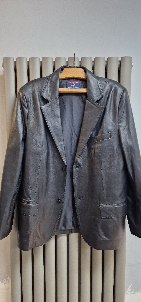 Veste et gilet homme en cuir véritable, taille L/XL, Enlèvement