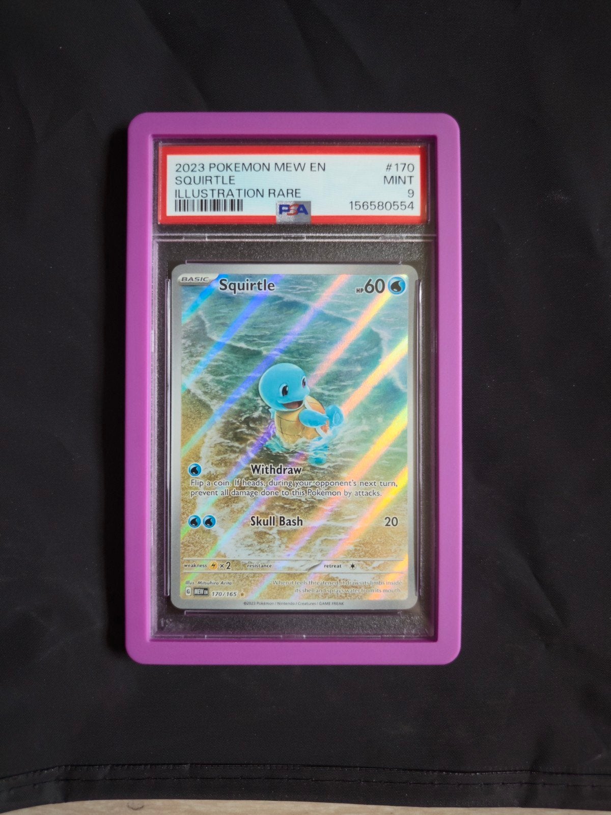 Squirtle (MEW 170) - PSA 9, Enlèvement ou Envoi, Neuf, Cartes en vrac, Foil