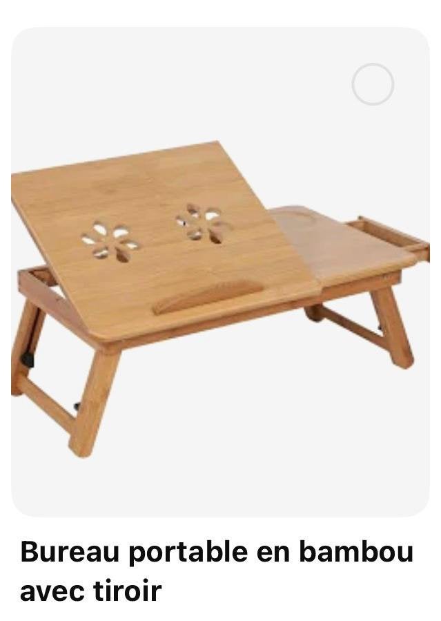 bamboe bedtafel/computerdienblad, Ophalen, Zo goed als nieuw
