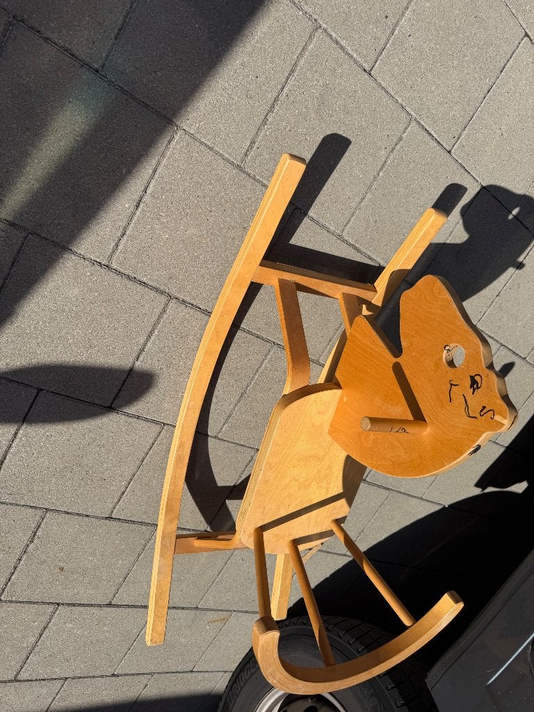 cheval à bascule en bois, Enlèvement, Utilisé