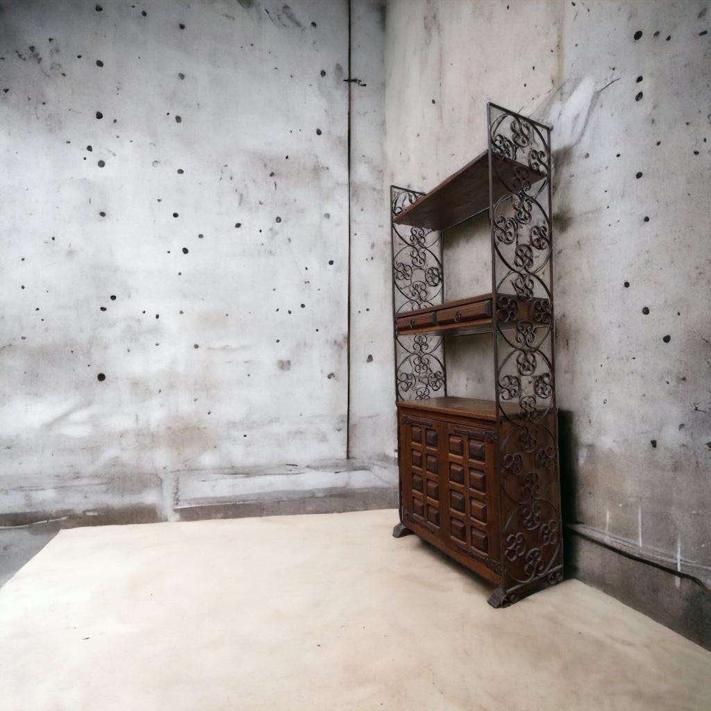 Vintage wandsysteem: Spaanse brutalist stijl, Ophalen, Kast