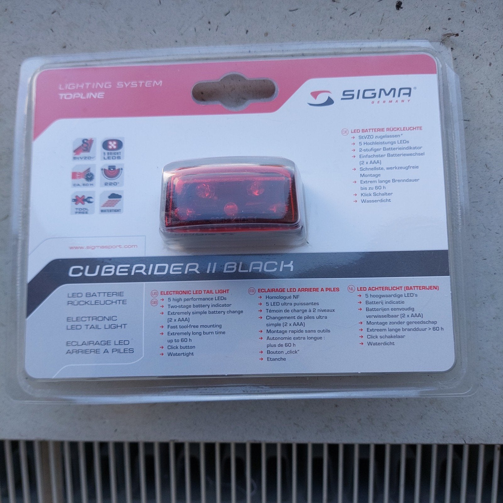 Fietsachterlicht SIGMA lightling systeme topline, Ophalen, Nieuw