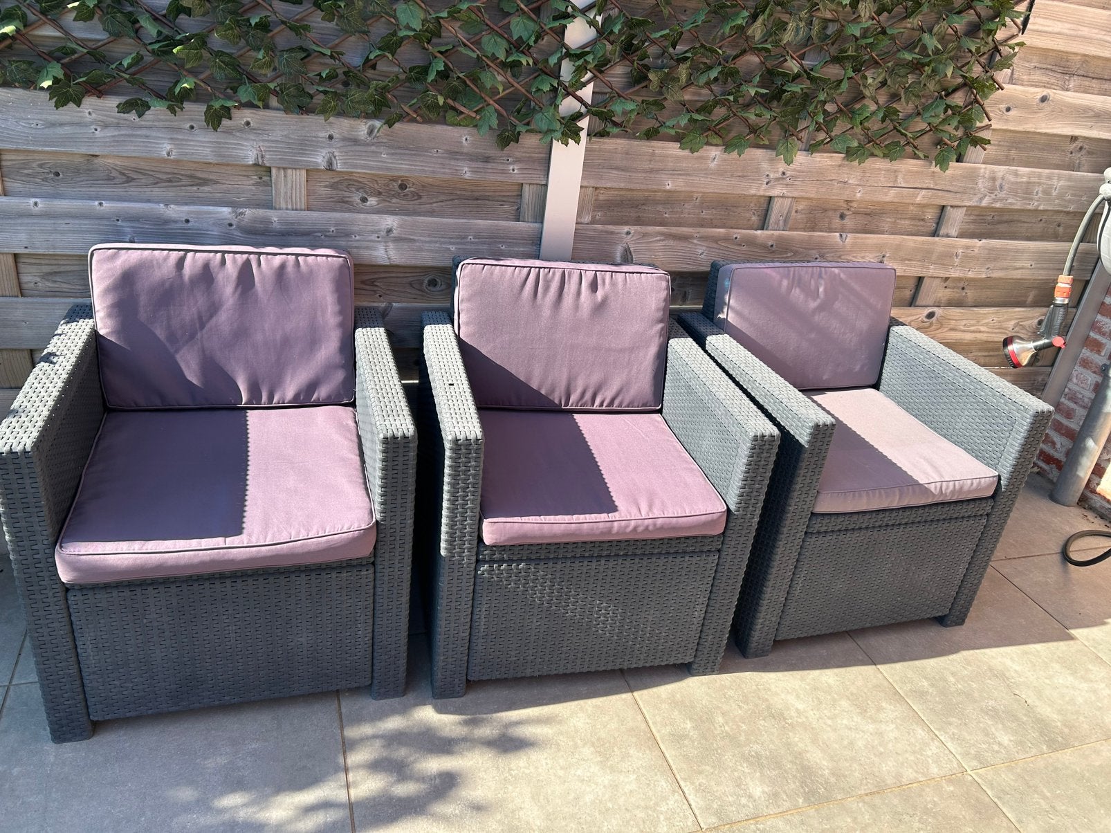 3 tuinstoelen Alibert, Tuin en Terras, Ophalen, Gebruikt, Stoel