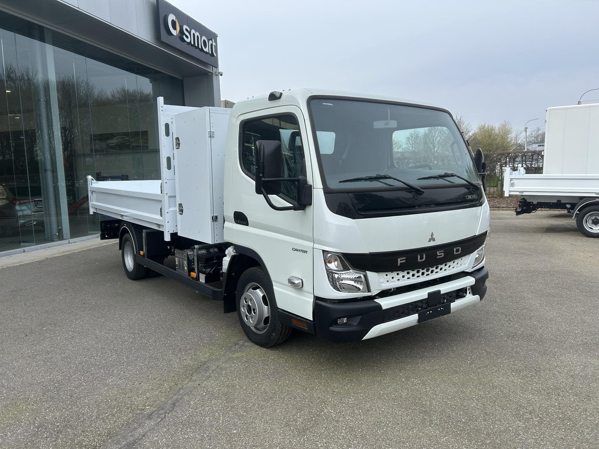 Mitsubishi Fuso Canter 3C 15 LWB Kipbak DOS 108724 - 02, Gebruikt, 4 cilinders, Wit, Bedrijf