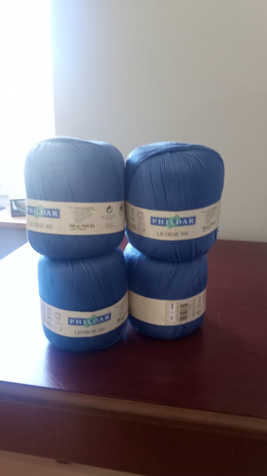 av4 boules de coton Bleu 50 gr jeans de licorne 400 Phildar, Hobby & Loisirs créatifs, Enlèvement ou Envoi, Neuf, Tricot ou Crochet