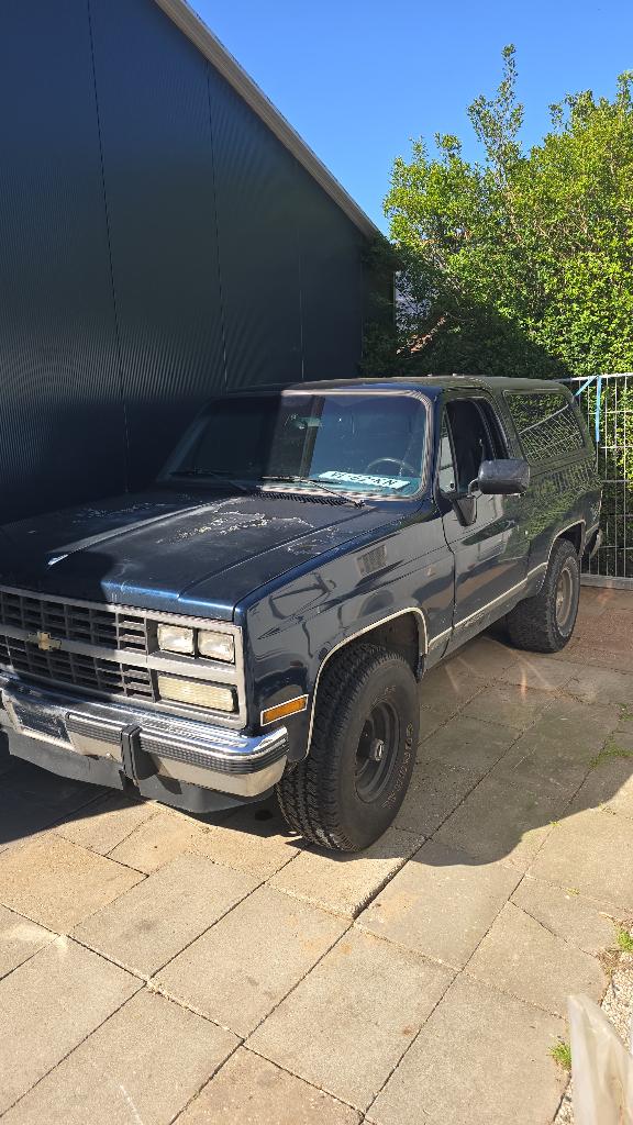 CHEVROLET BLAZER 4X4 DIESEL 1991 grijs kenteken, Autos, Achat, 2 places, Bleu, 2 portes