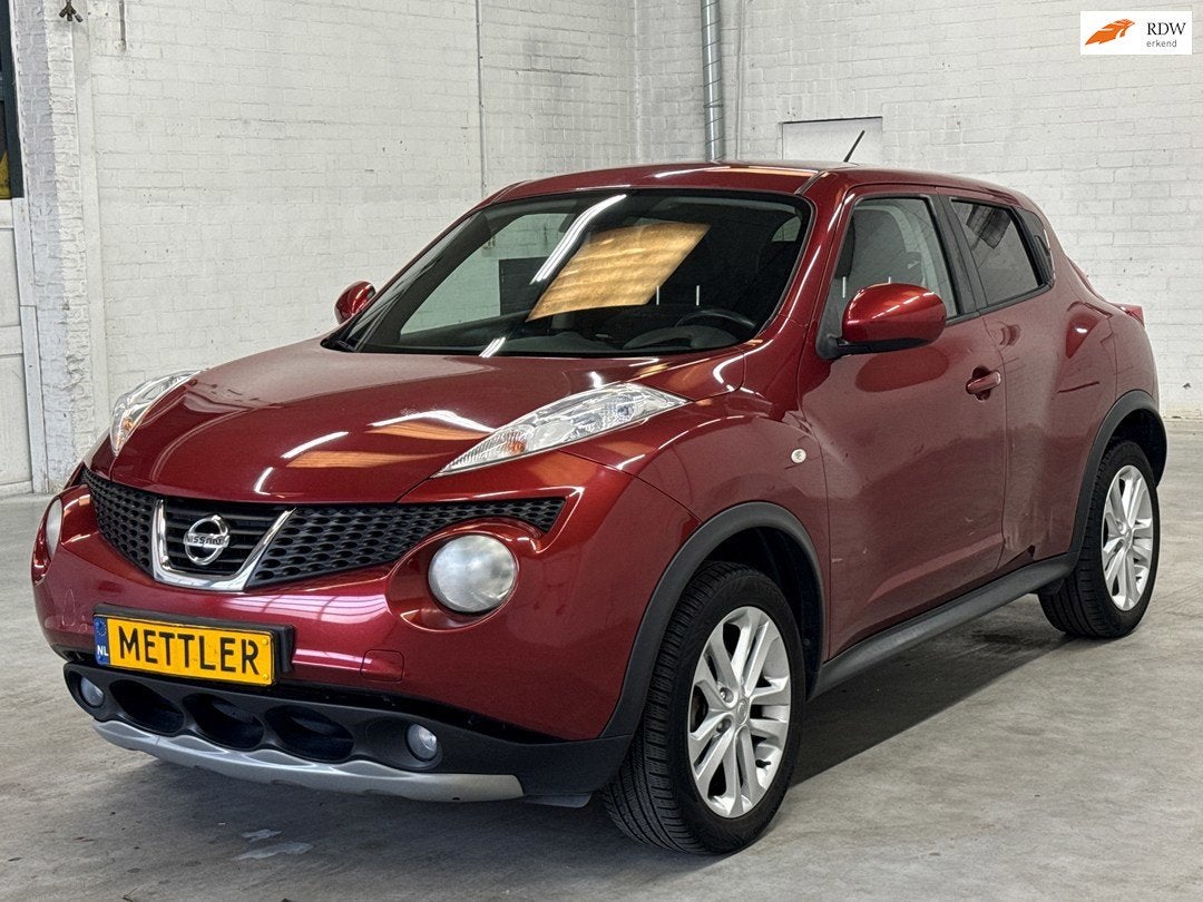 Nissan Juke 1.6 Acenta | Airco | Cruise control, Autos, Nissan, Rouge, Euro 5, Achat, 1250 kg