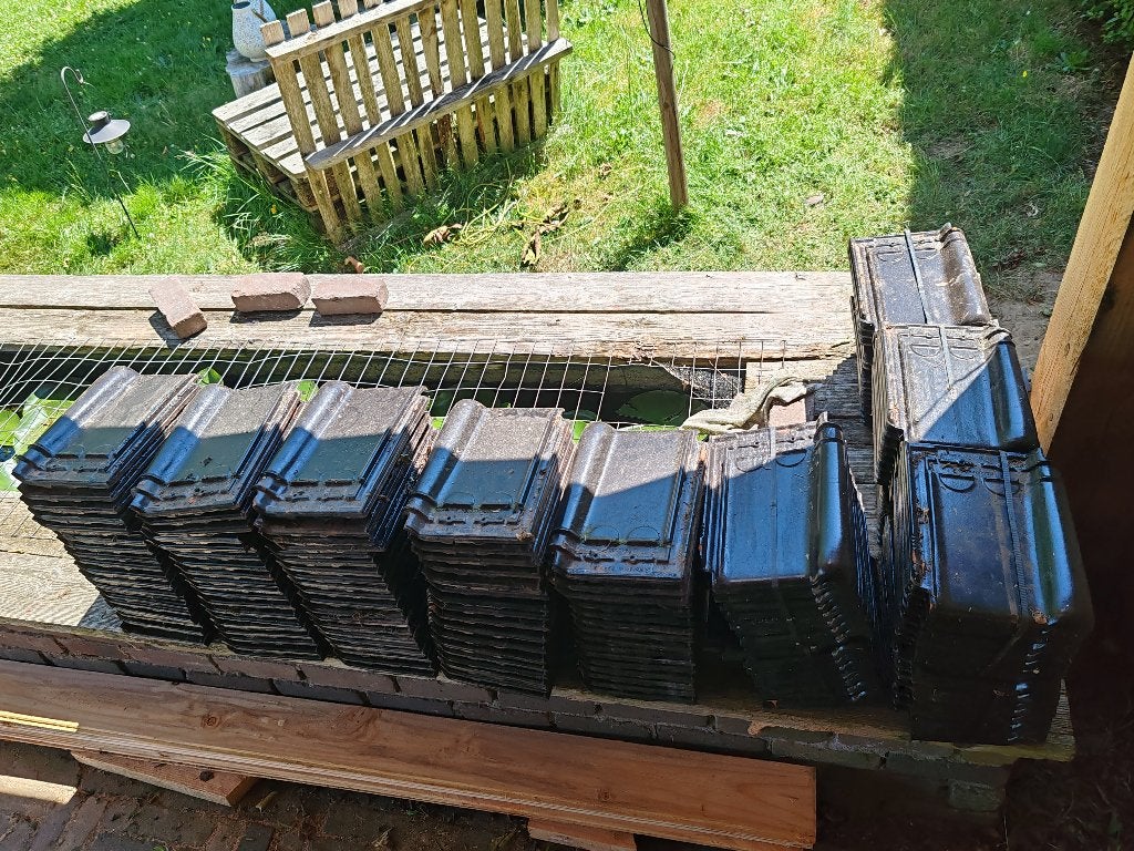 Dakpannen koramic antraciet, Ophalen, Zo goed als nieuw, Overige kleuren, Dakpannen