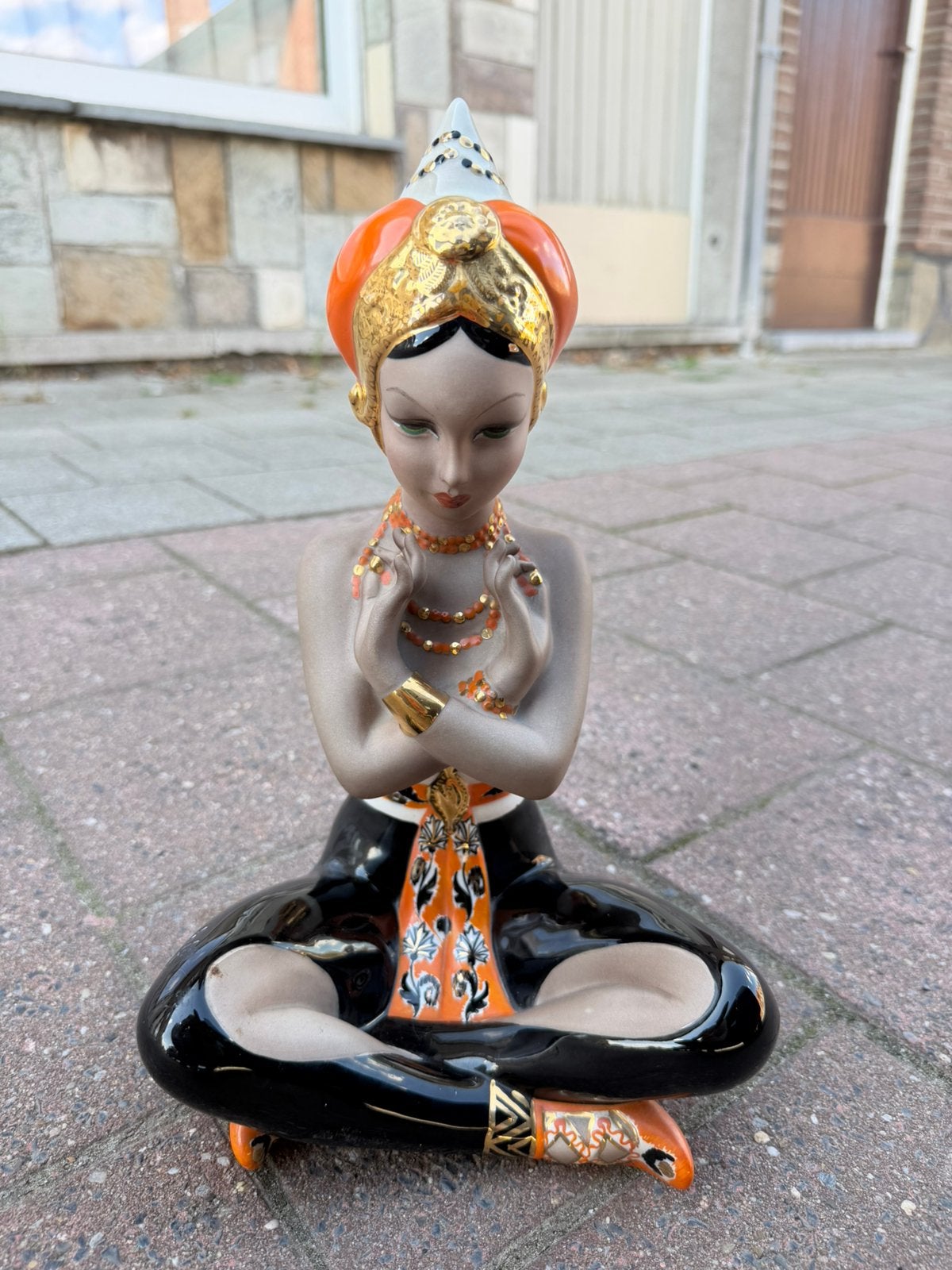 Cia torino ceramic woman danzatrice orientale italy keramiek, Ophalen of Verzenden, Zo goed als nieuw