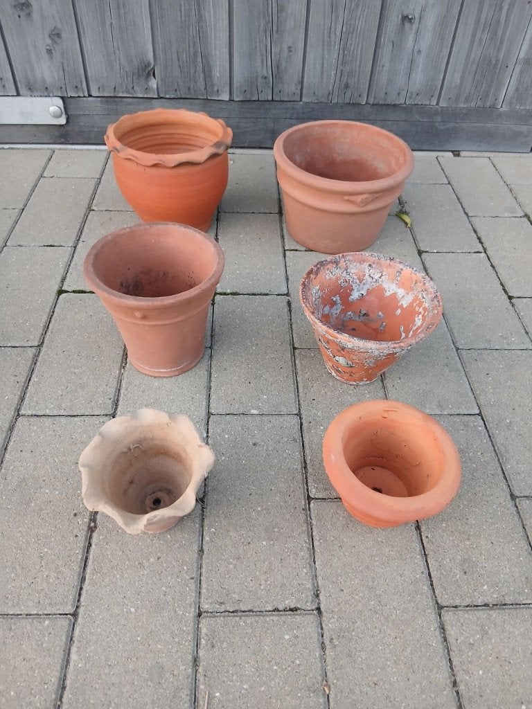 Bloempotten allerlei, Ophalen, Gebruikt, Terracotta