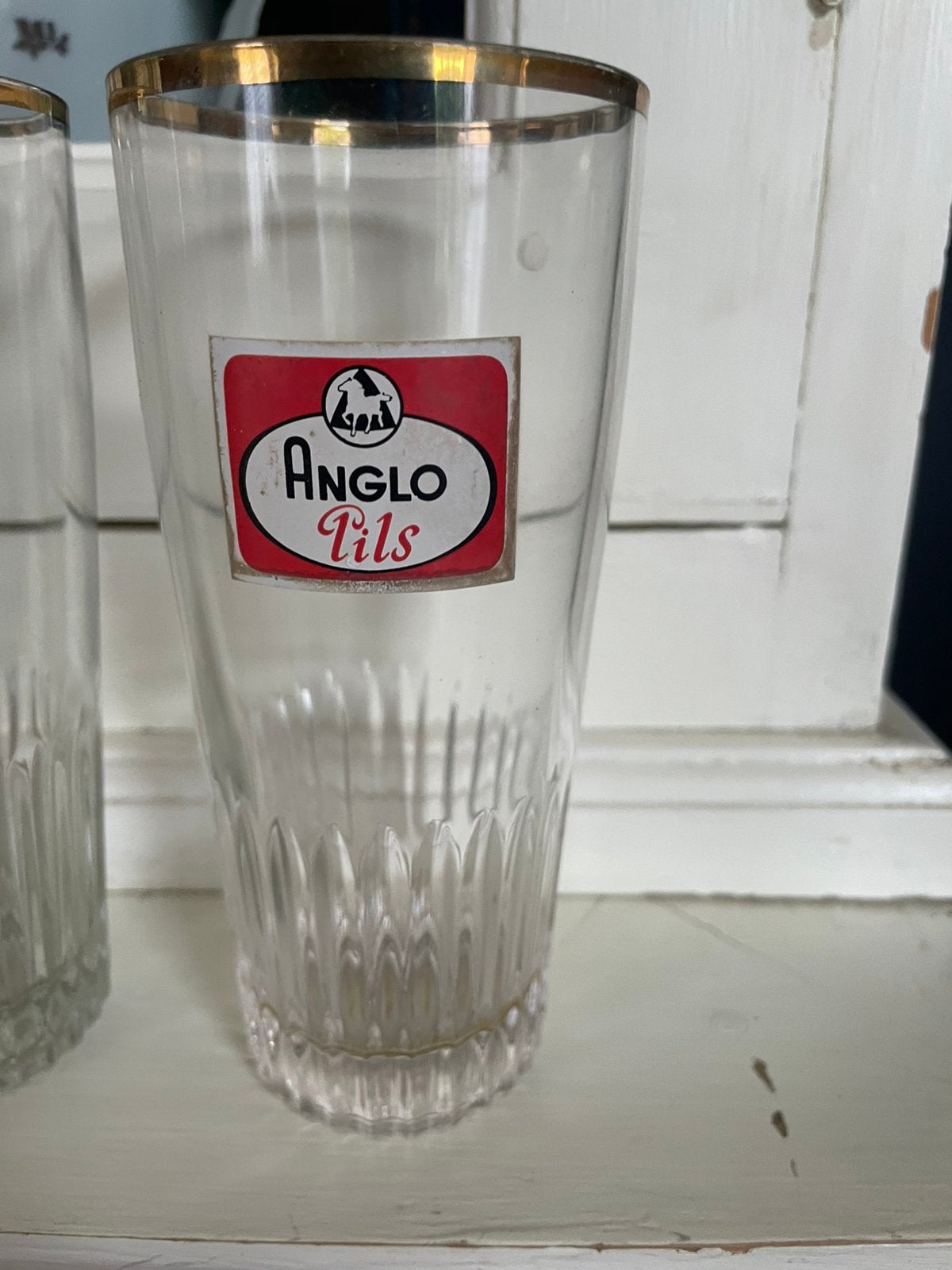 7 mooie bierglazen ‘Anglo pils’, Verzamelen, Ophalen of Verzenden, Zo goed als nieuw