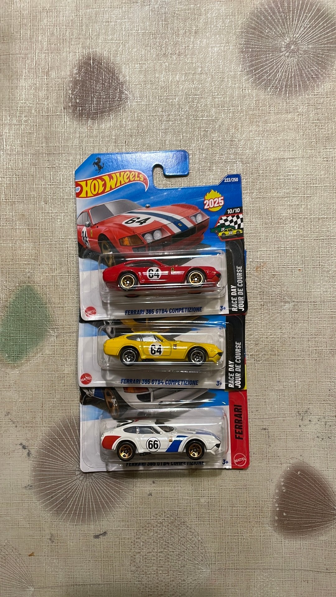 Hot Wheels Ferrari 365 GTB4 Competizione – Set van 3 kleuren, Ophalen of Verzenden, Nieuw, Auto
