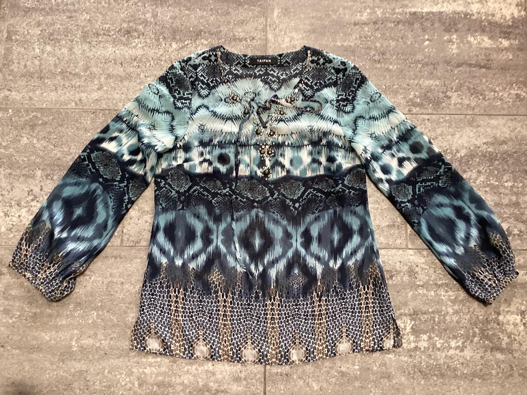 Blouse Taifun 38/40, Maat 38/40 (M), Blauw, Ophalen of Verzenden, Zo goed als nieuw