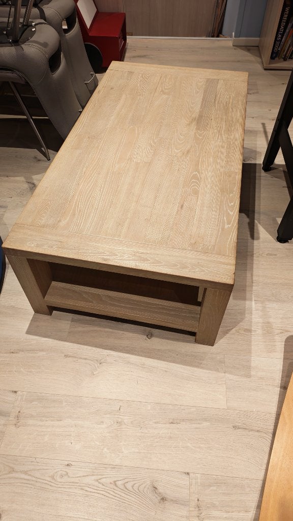 Salontafel, Huis en Inrichting, Tafels | Salontafels, Ophalen, Gebruikt, Rechthoekig, Eikenhout