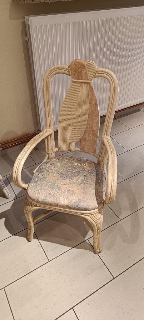 Handgemaakte Vintage Rotan stoelen, Ophalen, Gebruikt, Boho chic/hollywood regency/ italiaanse designstijl, Overige kleuren